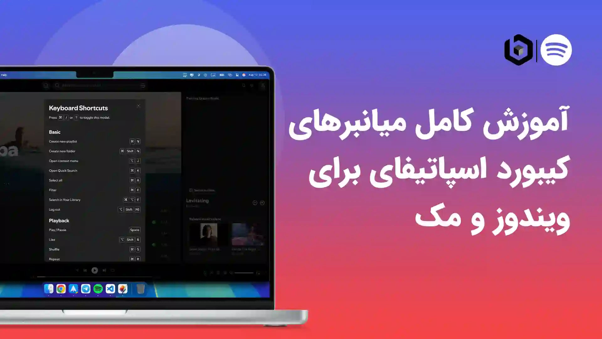آموزش کامل میانبرهای کیبورد اسپاتیفای برای ویندوز و مک