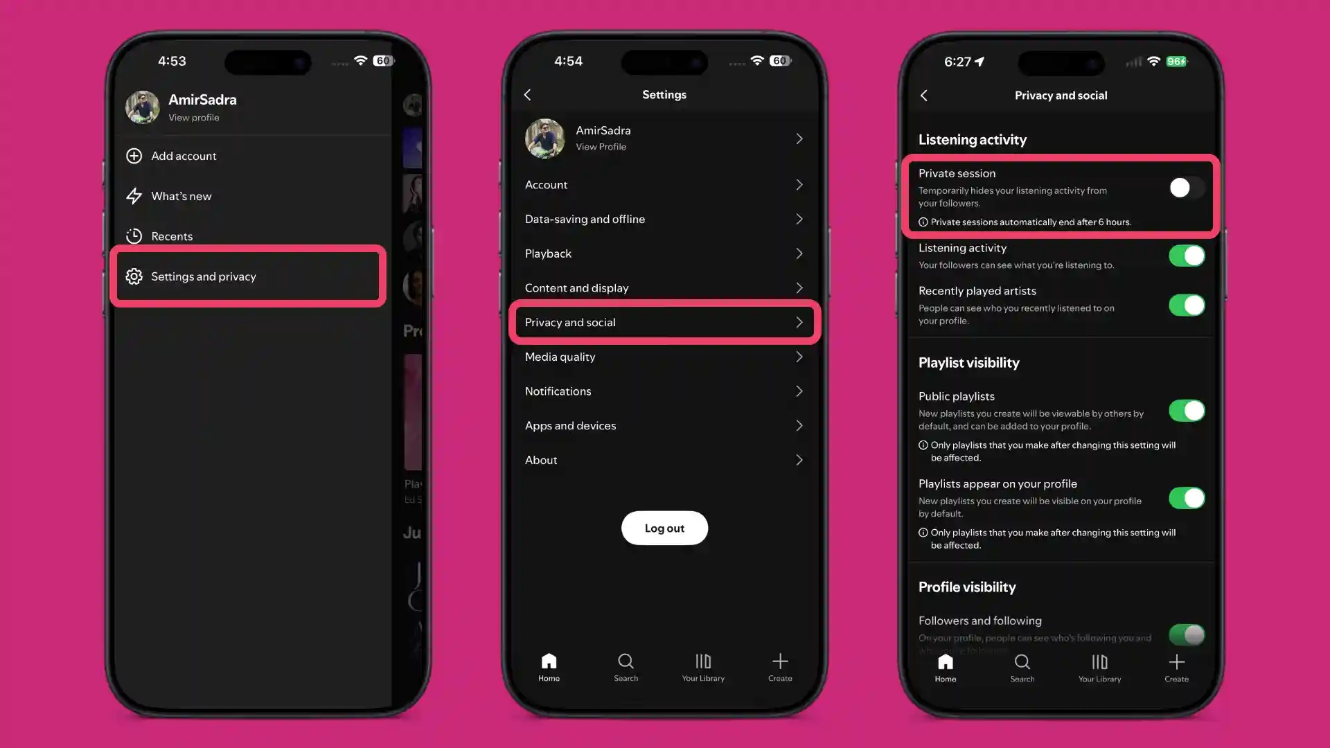آموزش فعالسازی Private Session در اسپاتیفای اندروید و iOS